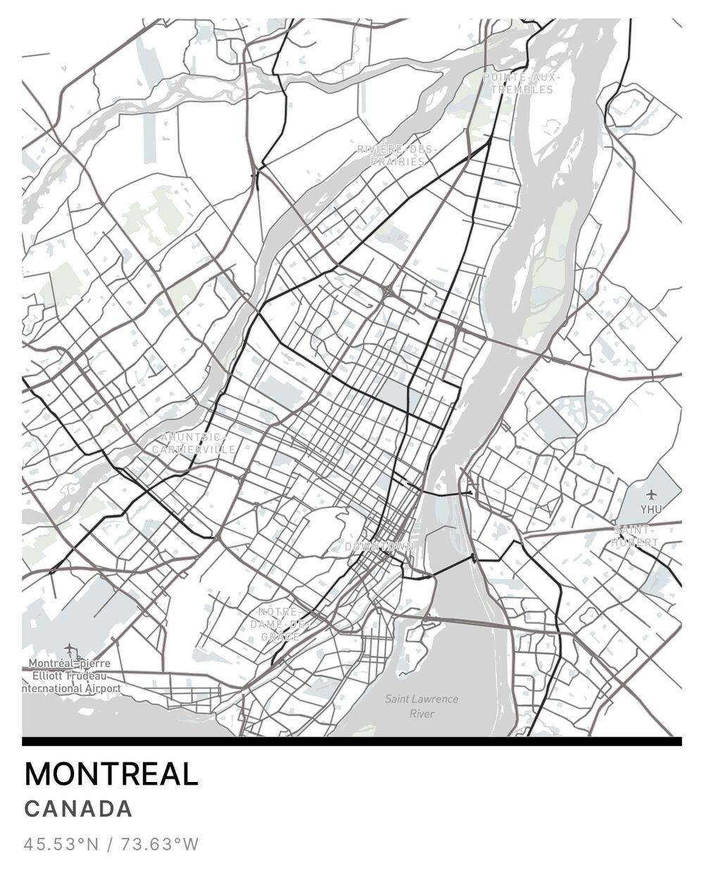 Map of montreal
